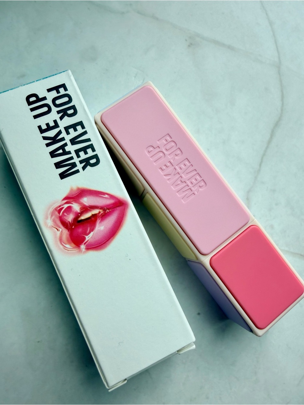 Makeup Forever Dual Pink Lip & Cheek Stick - Soft & Bright Pink